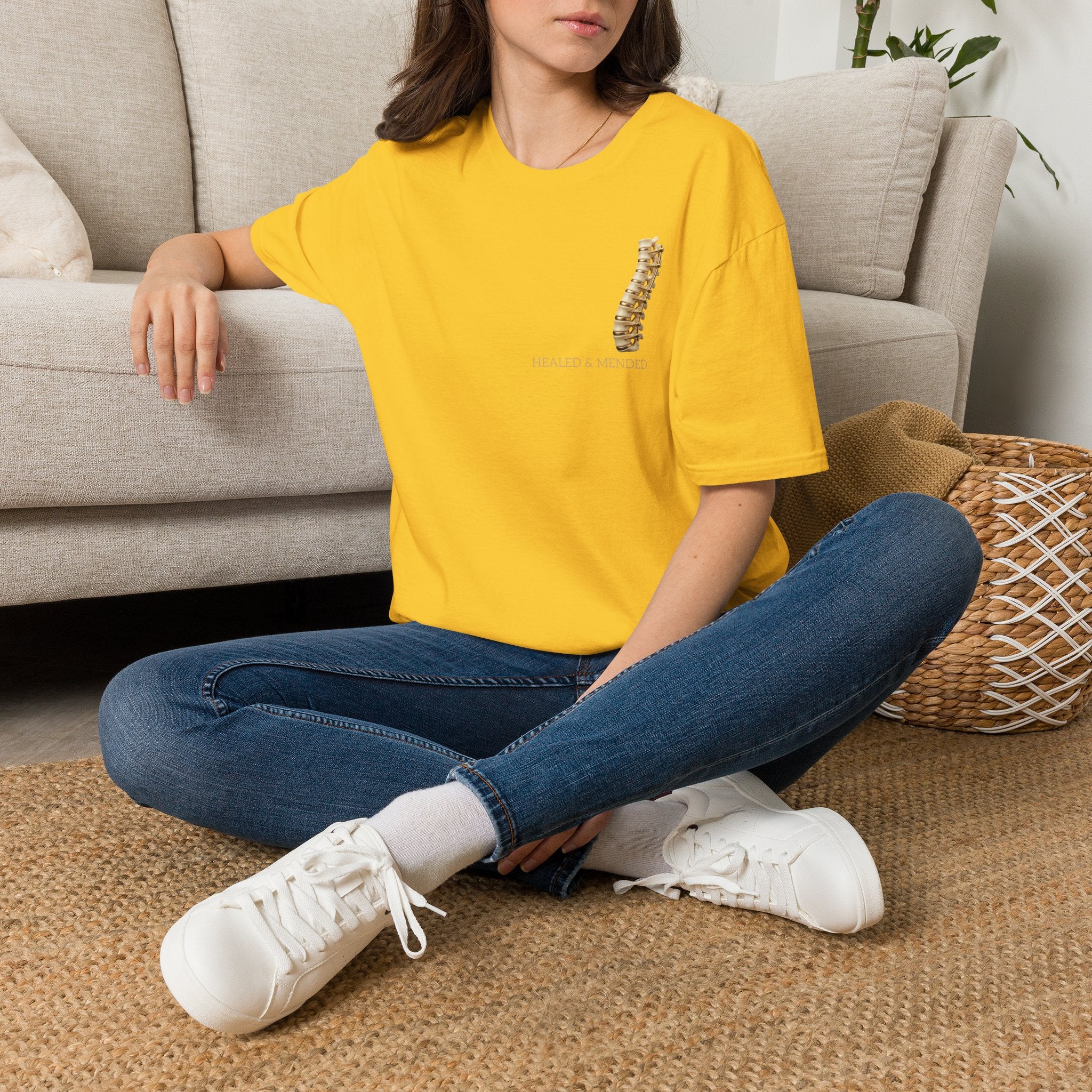 Unisex Gold & Titanium: Premium Scoliosis Spine T-shirt