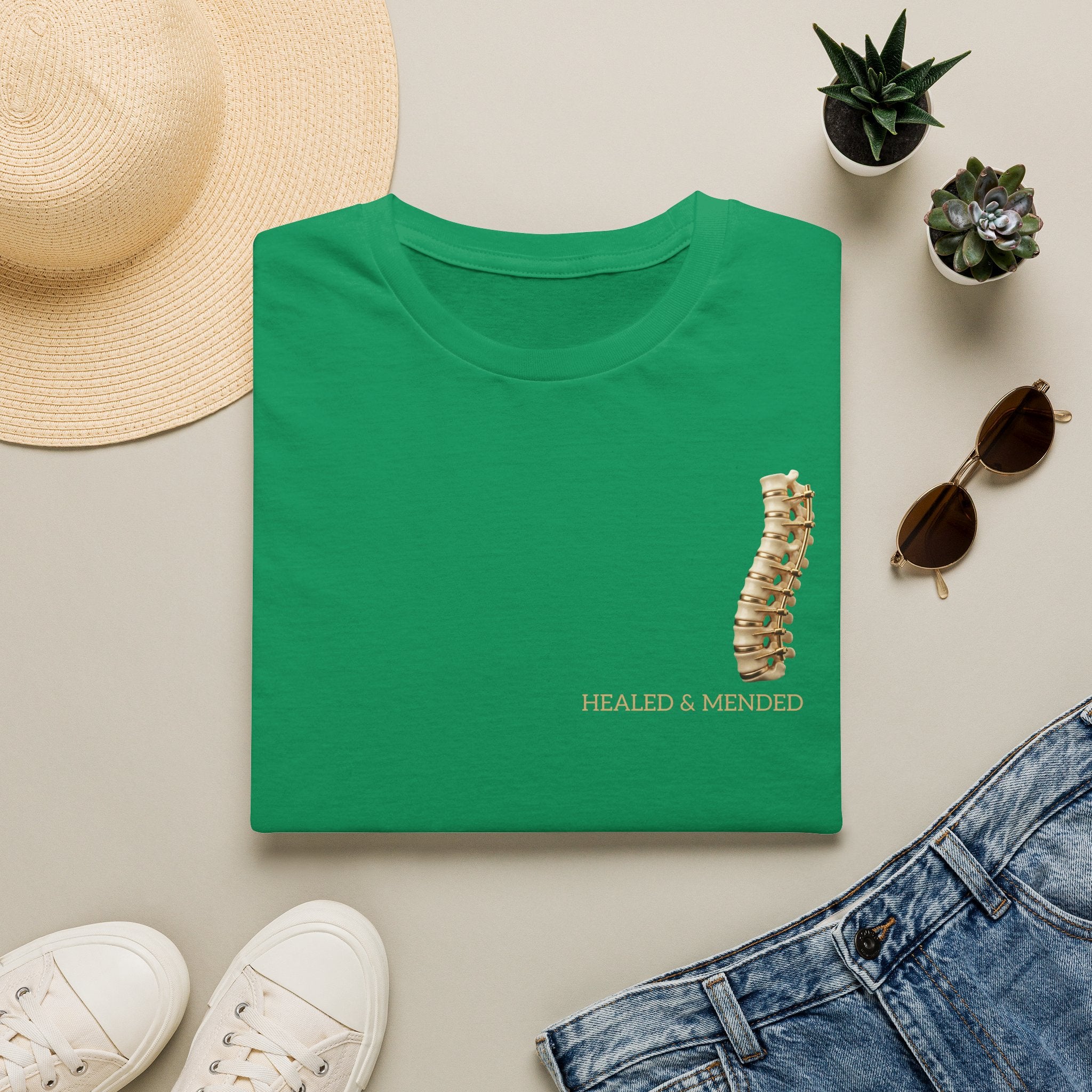 Unisex Gold & Titanium: Premium Scoliosis Spine T-shirt