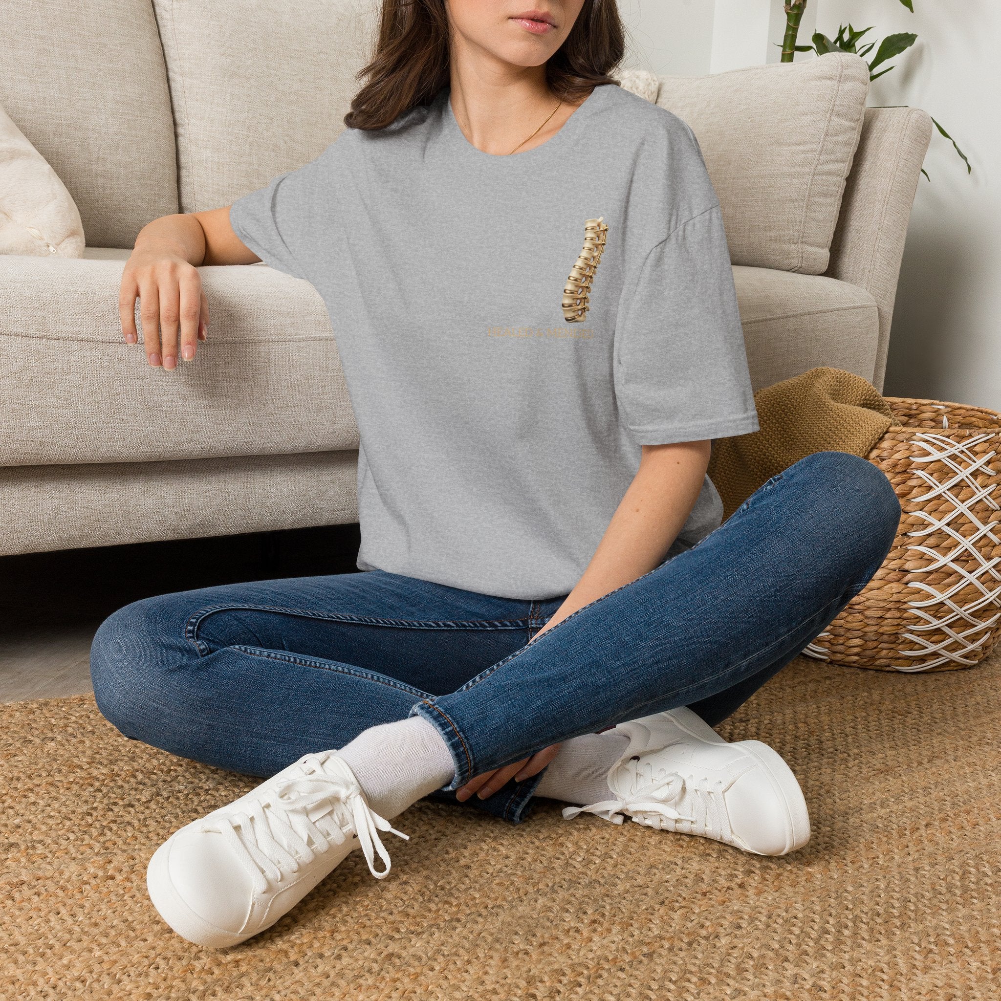 Unisex Gold & Titanium: Premium Scoliosis Spine T-shirt
