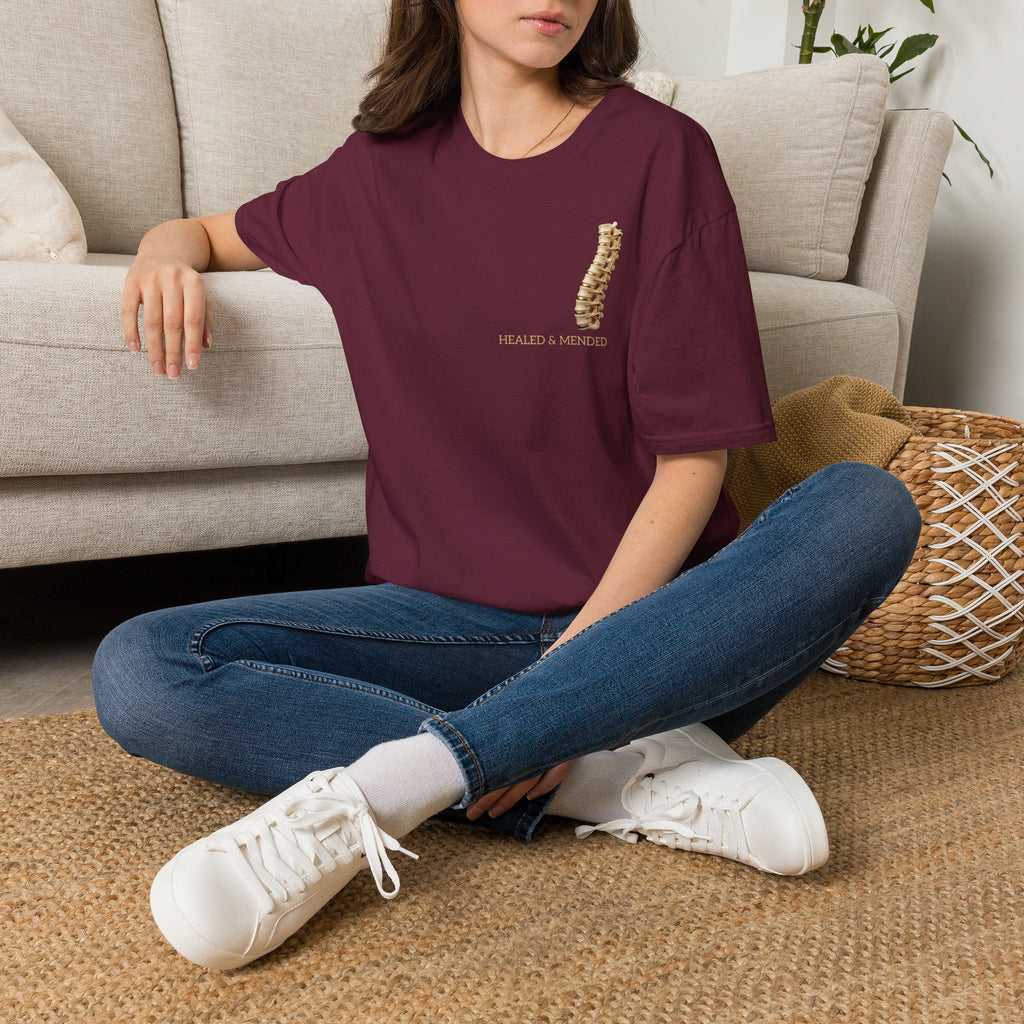 Unisex Gold & Titanium: Premium Scoliosis Spine T-shirt