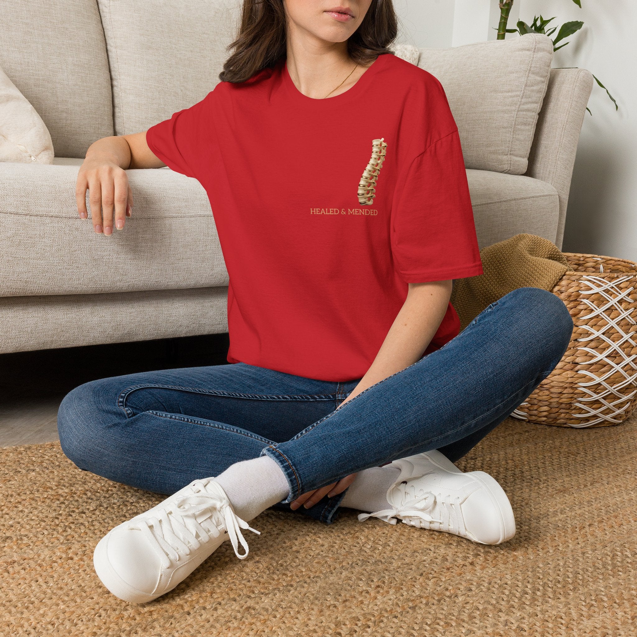 Unisex Gold & Titanium: Premium Scoliosis Spine T-shirt