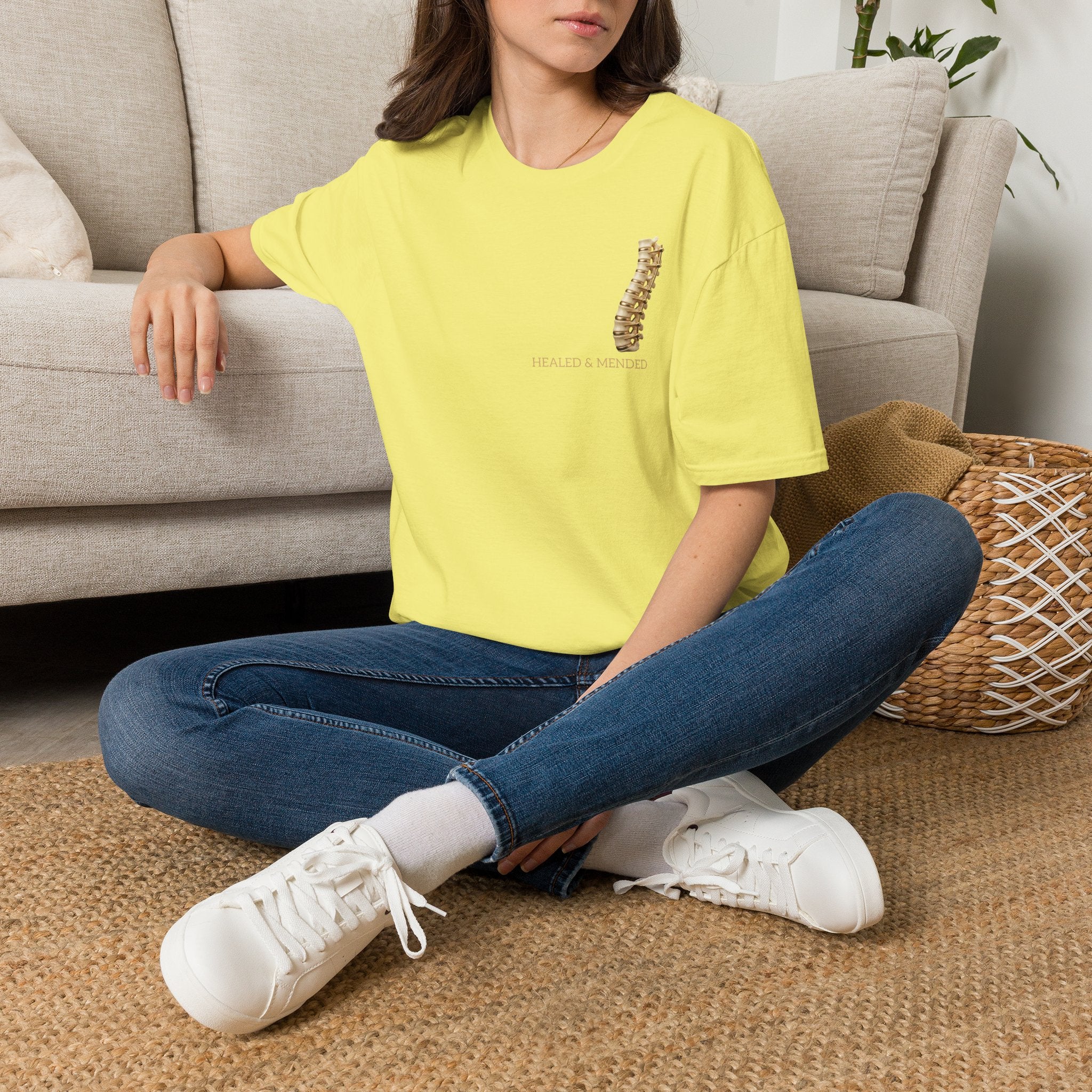 Unisex Gold & Titanium: Premium Scoliosis Spine T-shirt
