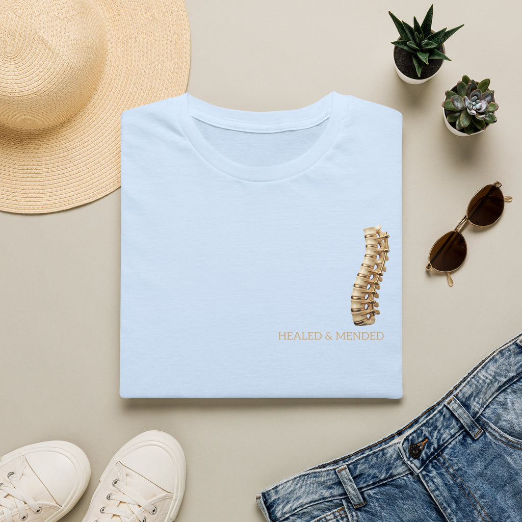 Unisex Gold & Titanium: Premium Scoliosis Spine T-shirt