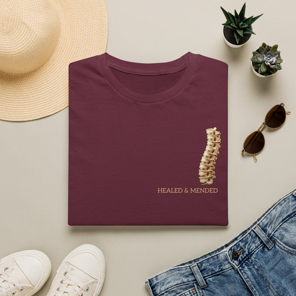 Unisex Gold & Titanium: Premium Scoliosis Spine T-shirt