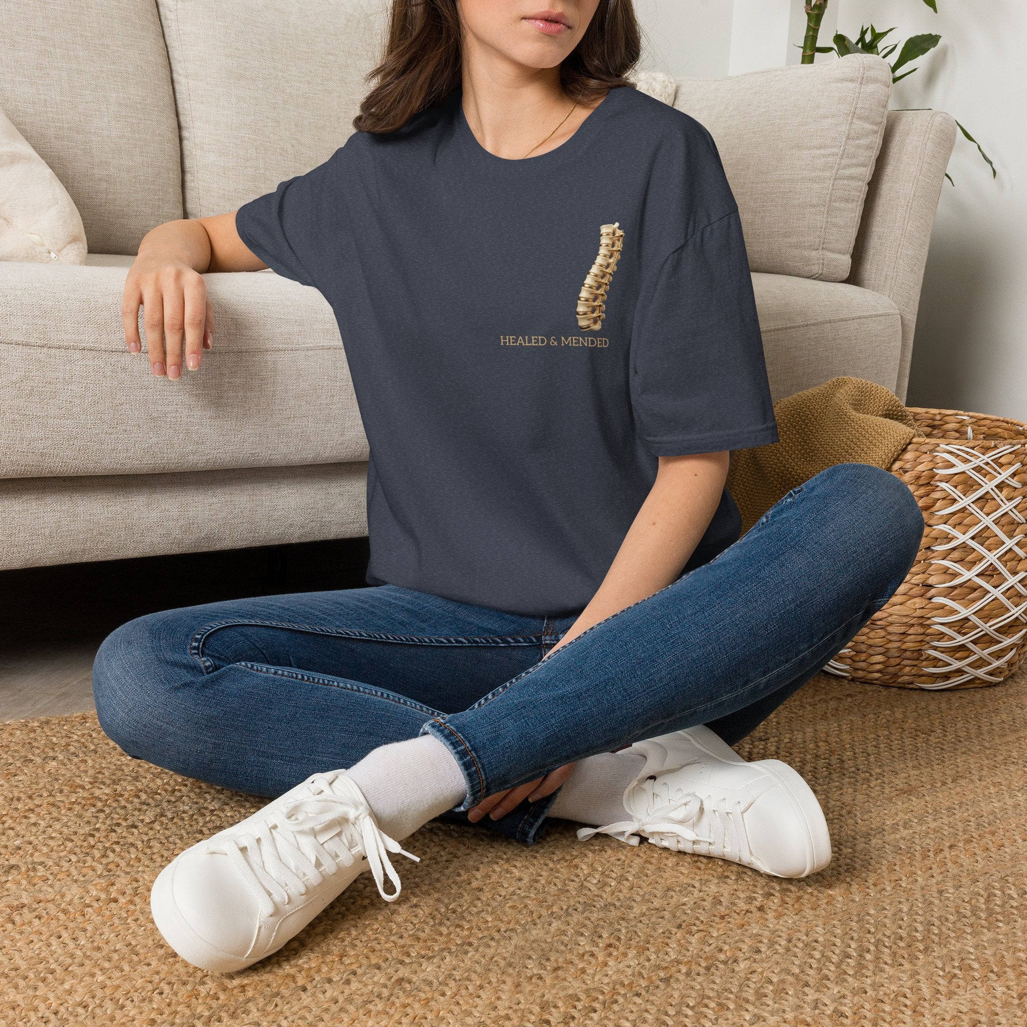 Unisex Gold & Titanium: Premium Scoliosis Spine T-shirt