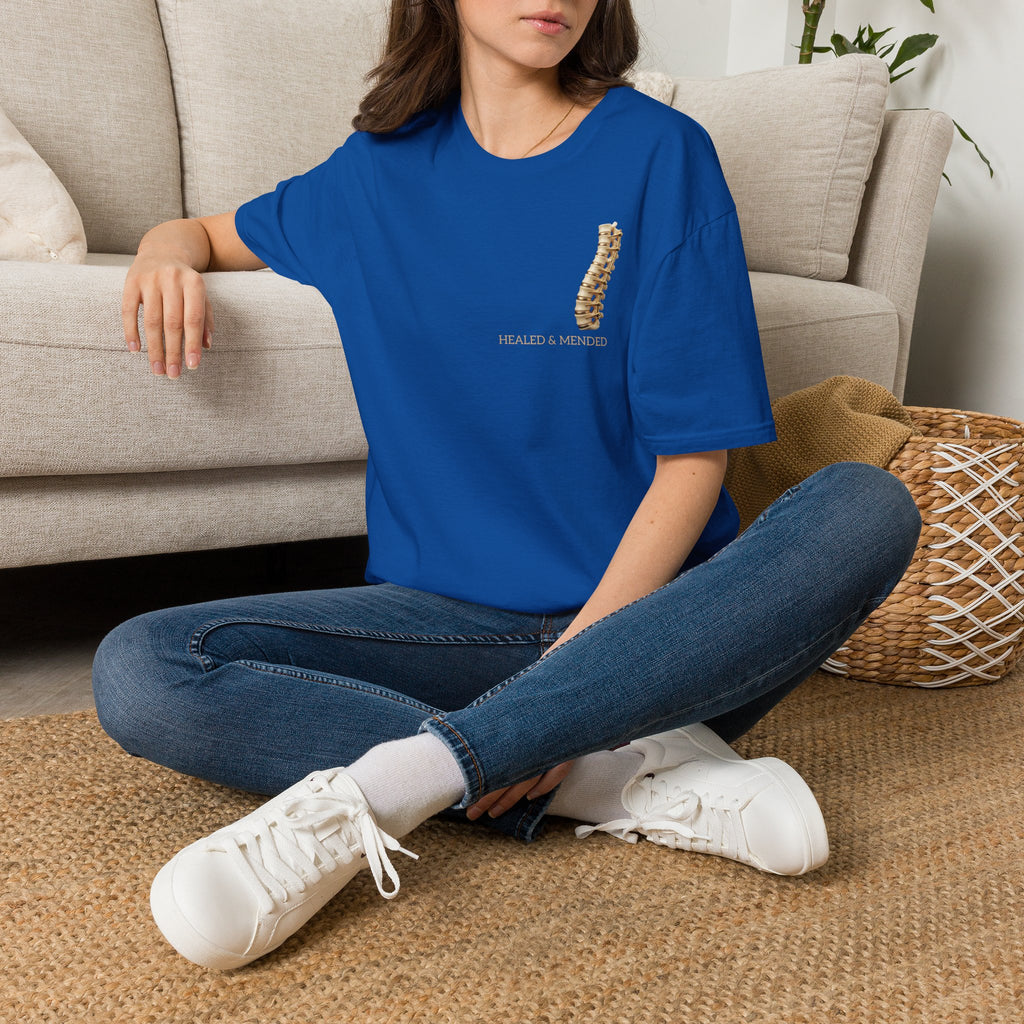 Unisex Gold & Titanium: Premium Scoliosis Spine T-shirt