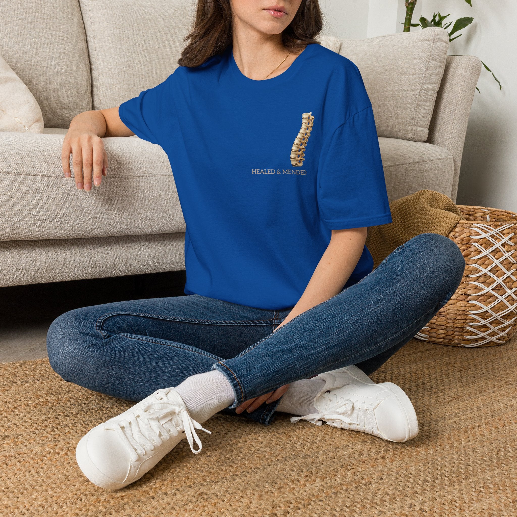 Unisex Gold & Titanium: Premium Scoliosis Spine T-shirt