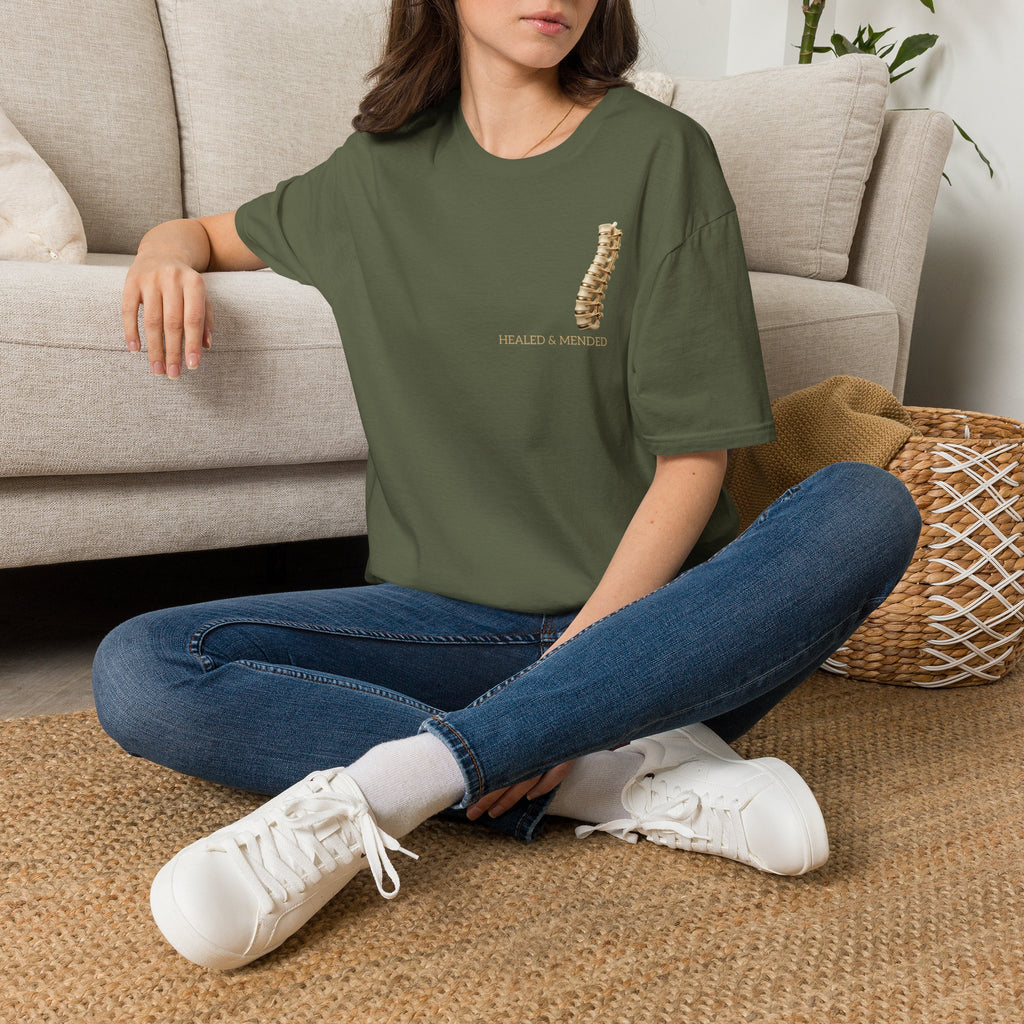 Unisex Gold & Titanium: Premium Scoliosis Spine T-shirt