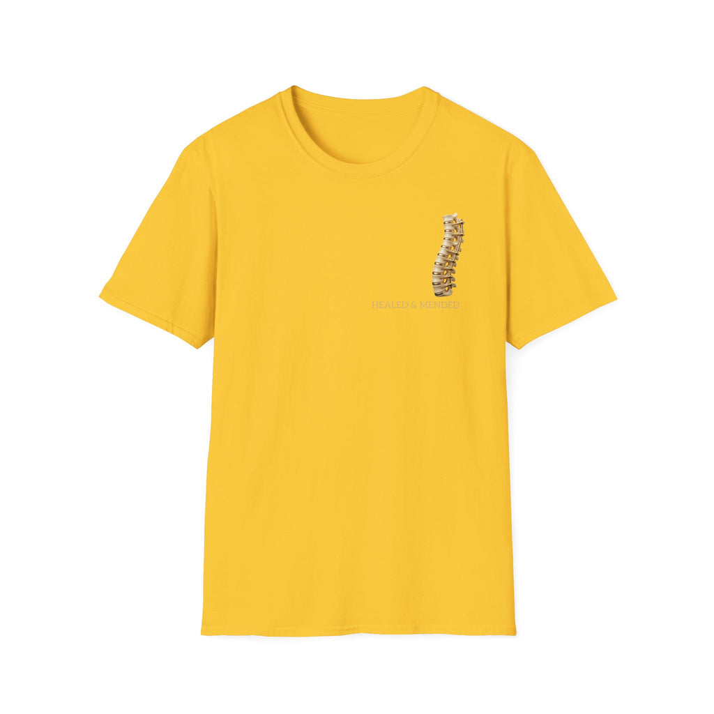 Unisex Gold & Titanium: Premium Scoliosis Spine T-shirt