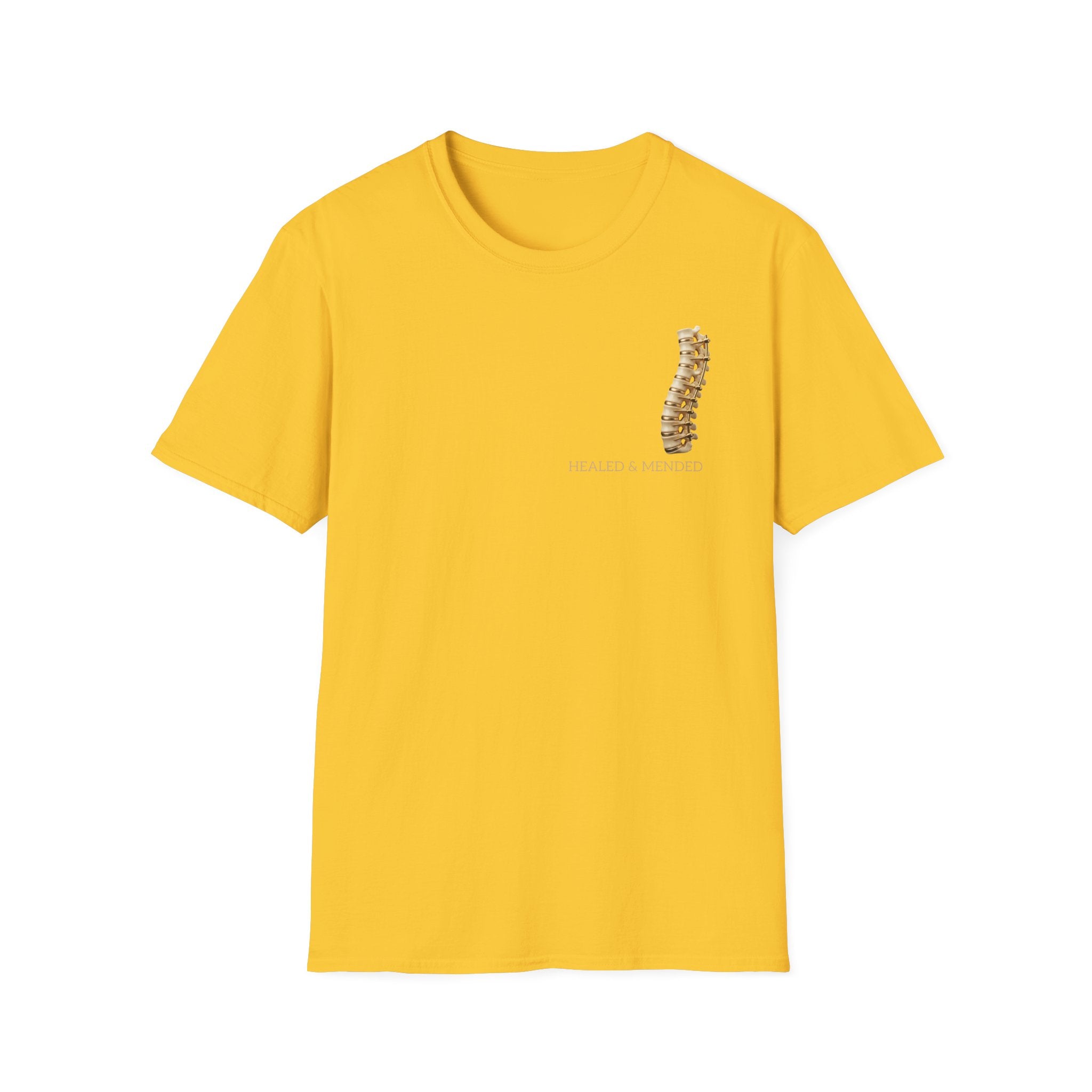 Unisex Gold & Titanium: Premium Scoliosis Spine T-shirt