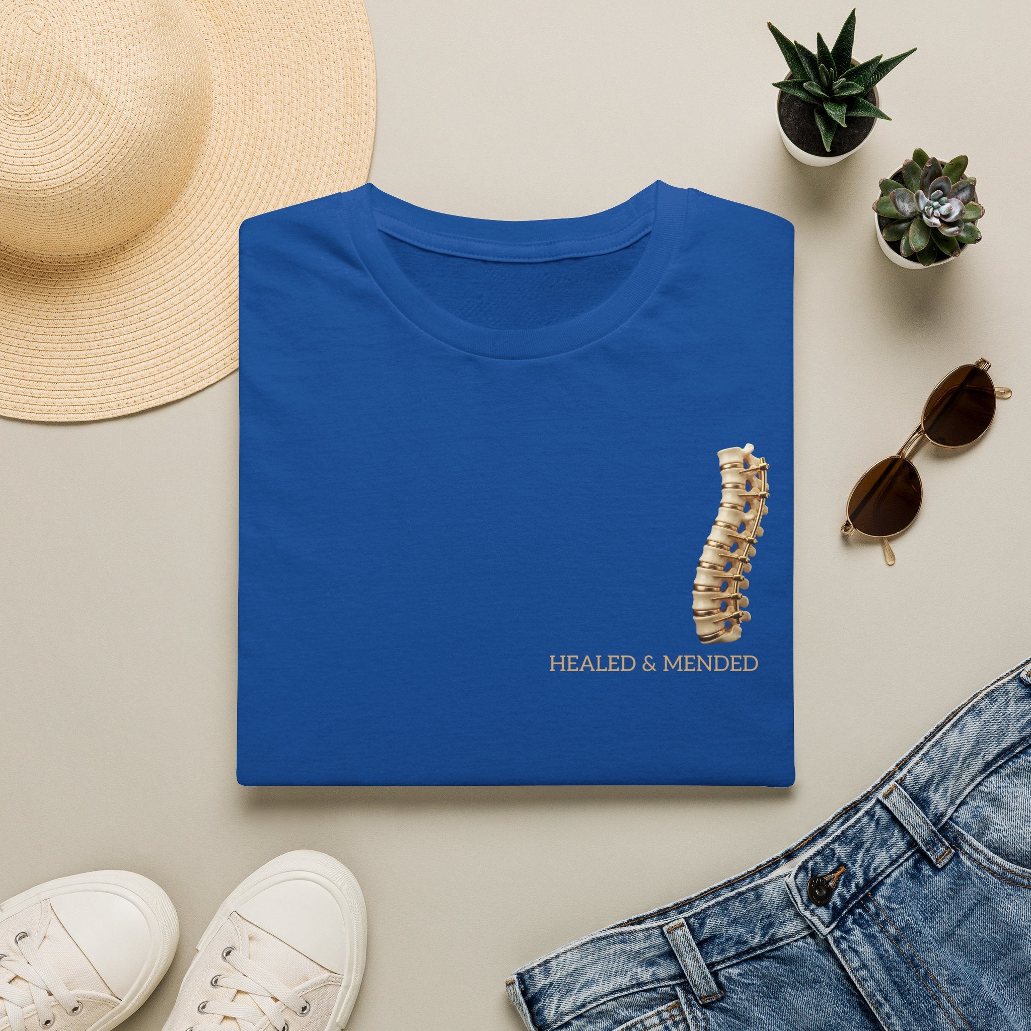 Unisex Gold & Titanium: Premium Scoliosis Spine T-shirt