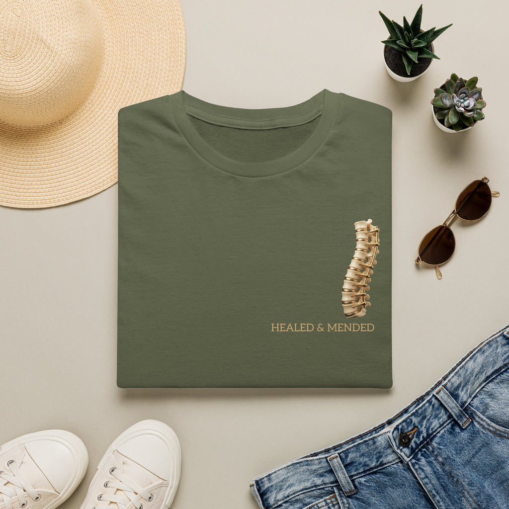 Unisex Gold & Titanium: Premium Scoliosis Spine T-shirt