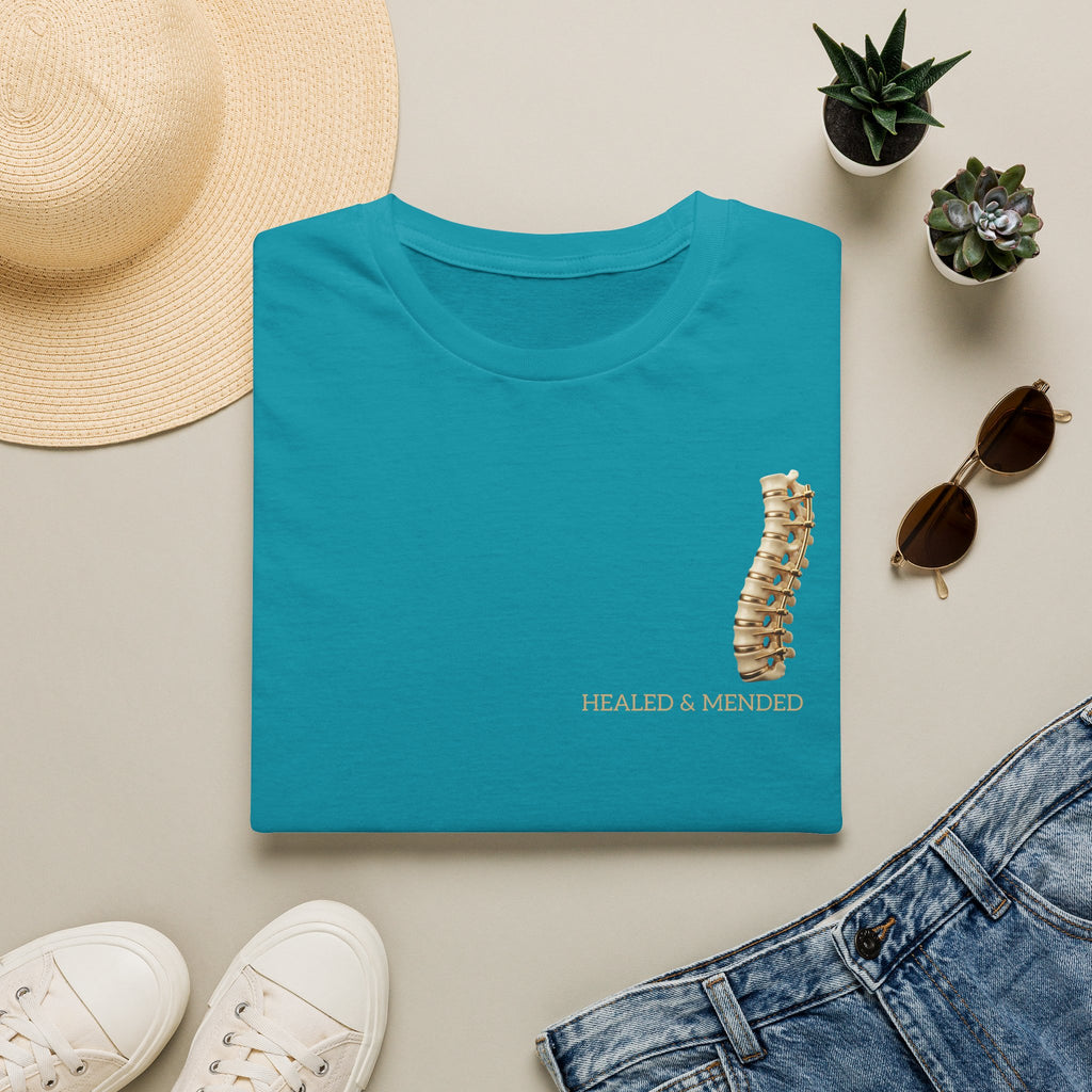 Unisex Gold & Titanium: Premium Scoliosis Spine T-shirt