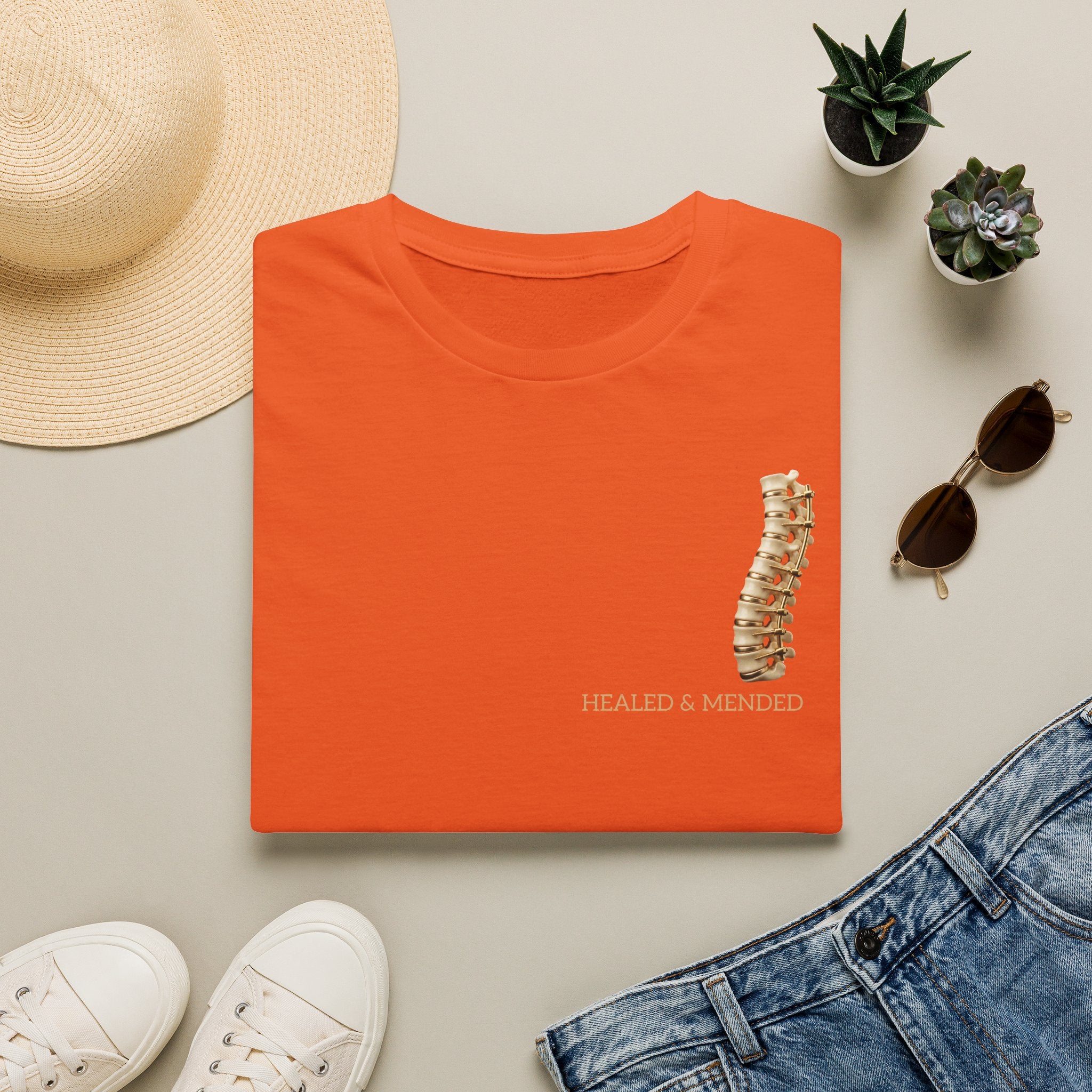 Unisex Gold & Titanium: Premium Scoliosis Spine T-shirt