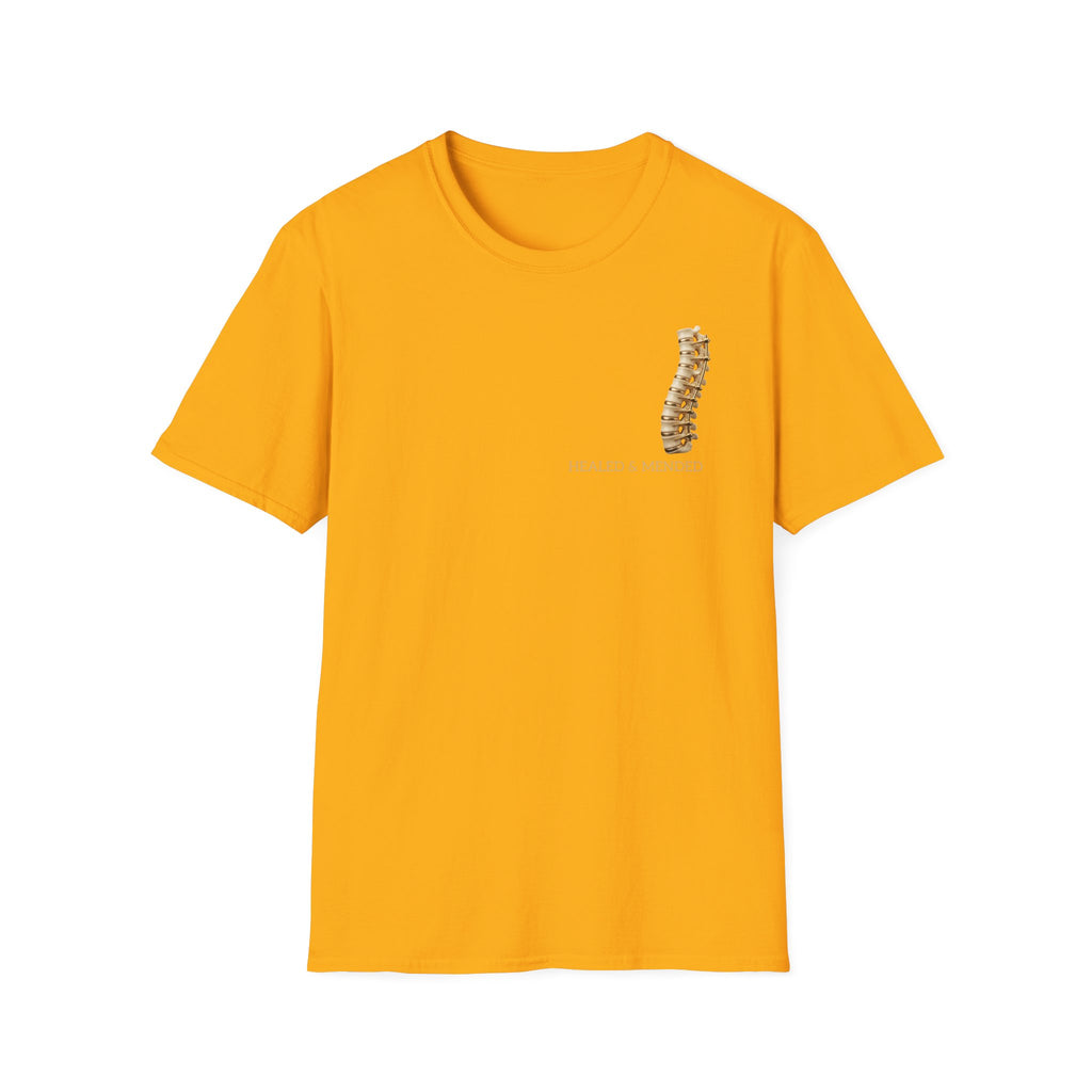 Unisex Gold & Titanium: Premium Scoliosis Spine T-shirt