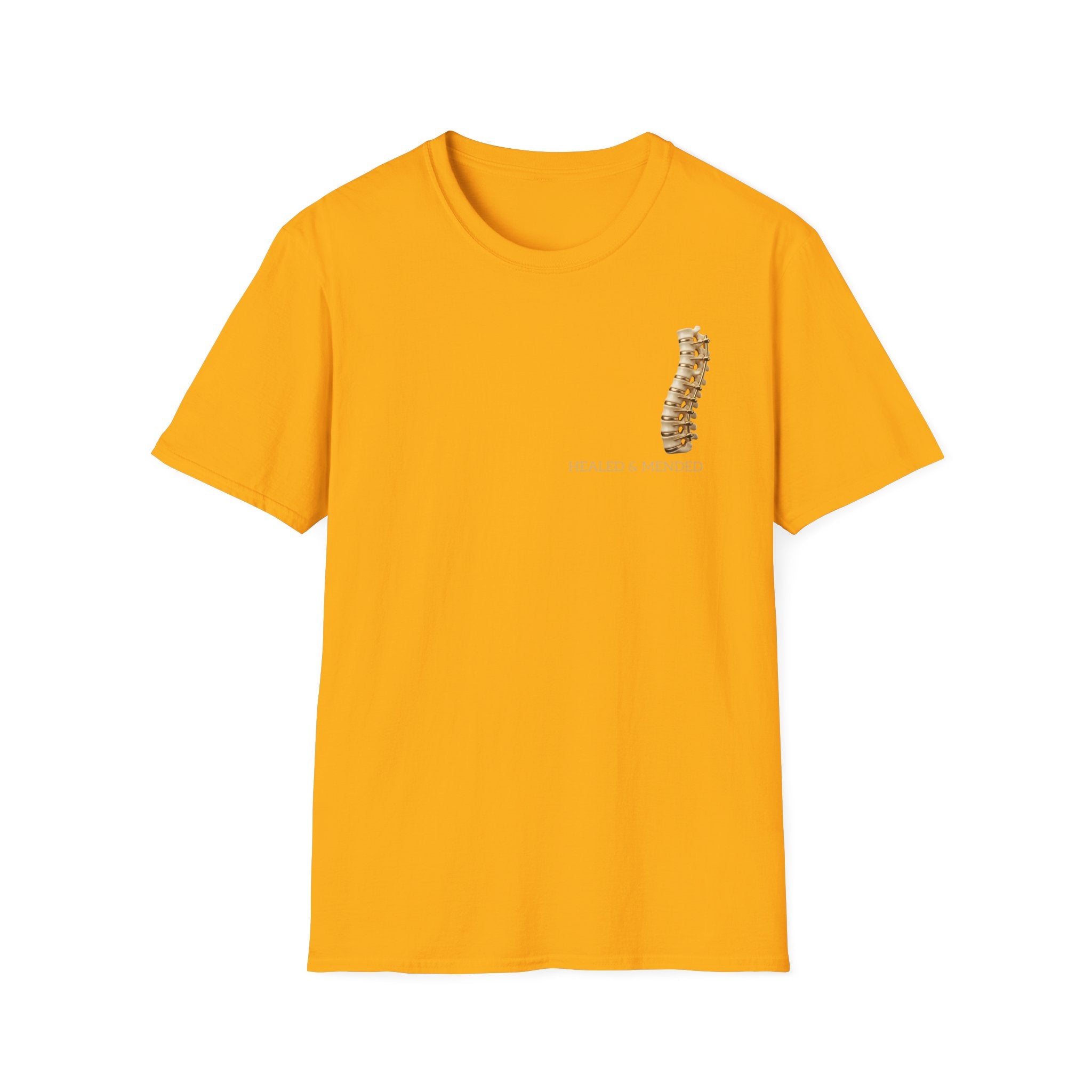 Unisex Gold & Titanium: Premium Scoliosis Spine T-shirt