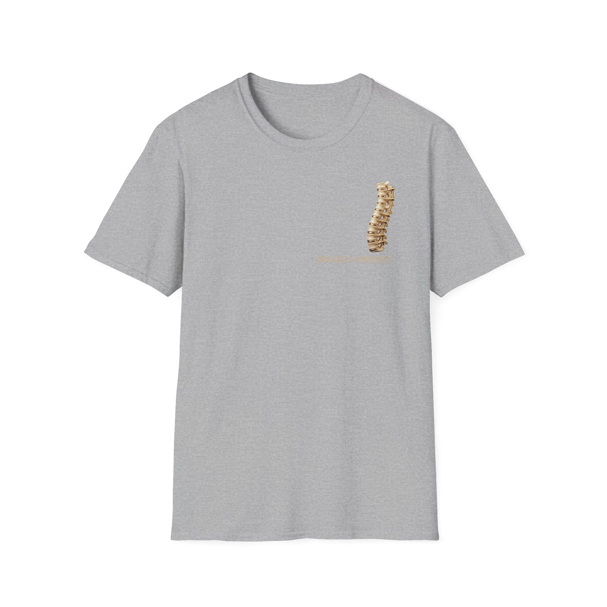 Unisex Gold & Titanium: Premium Scoliosis Spine T-shirt