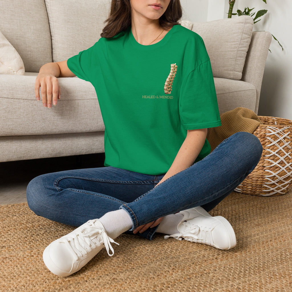 Unisex Gold & Titanium: Premium Scoliosis Spine T-shirt