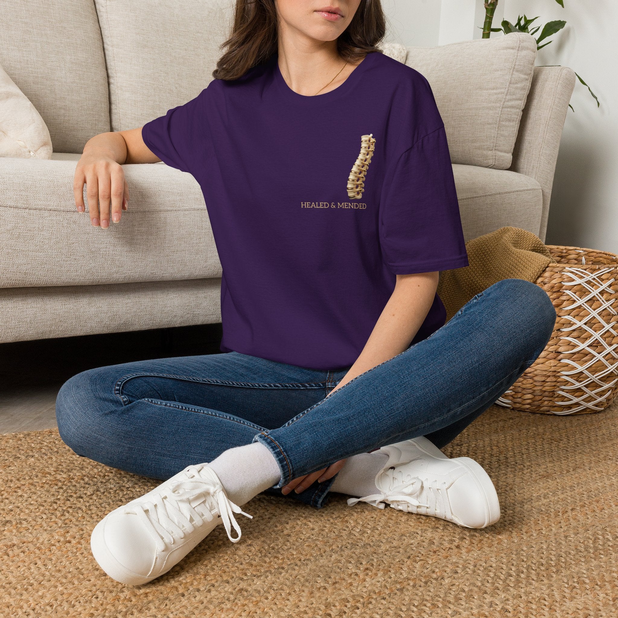 Unisex Gold & Titanium: Premium Scoliosis Spine T-shirt