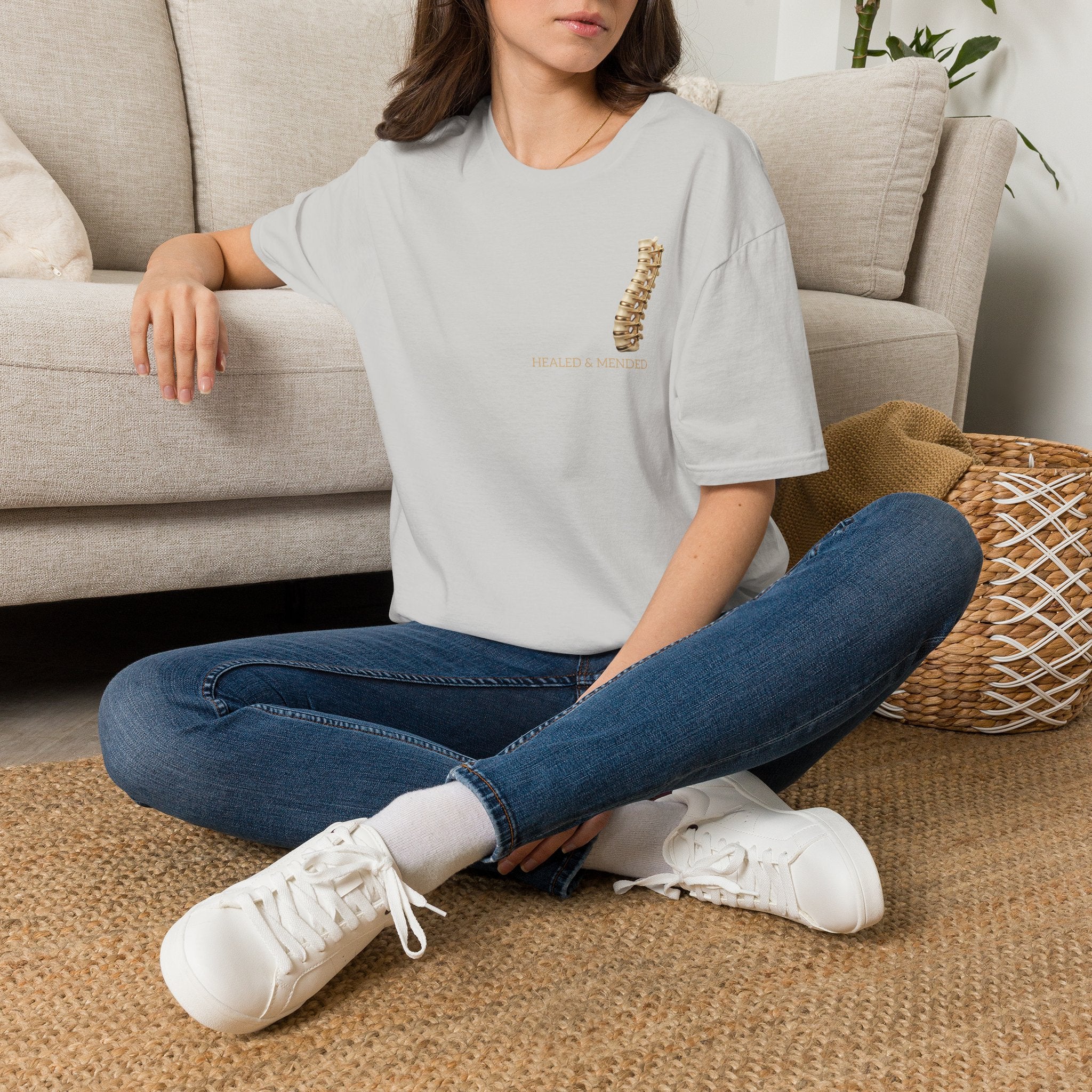 Unisex Gold & Titanium: Premium Scoliosis Spine T-shirt